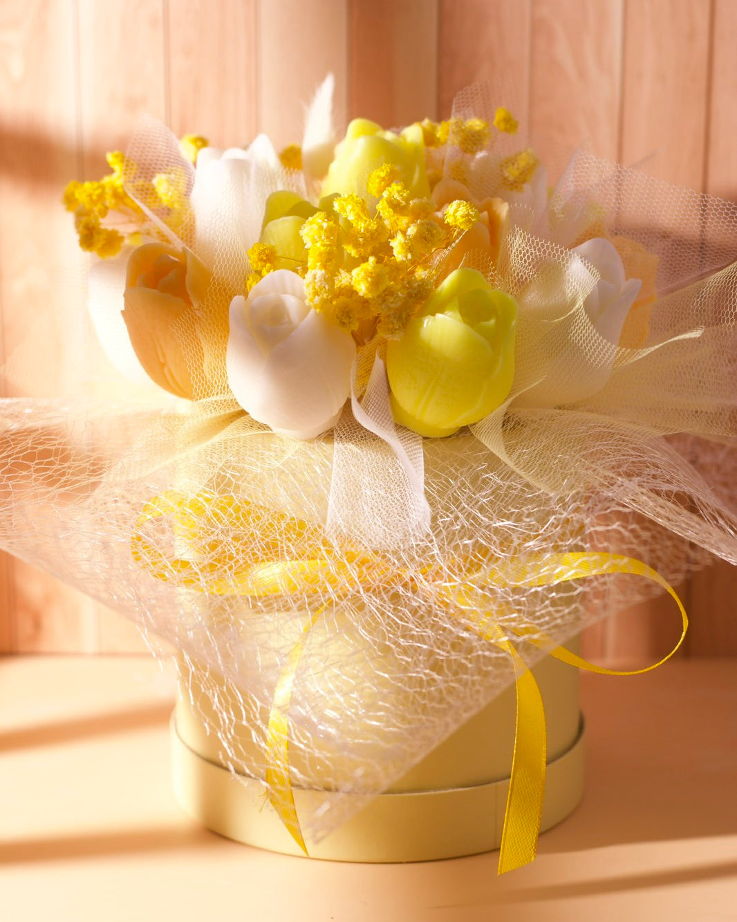 Yellow Tulip Candle Bouquet | Wax Flower Gift Cyprus | JalCandles
