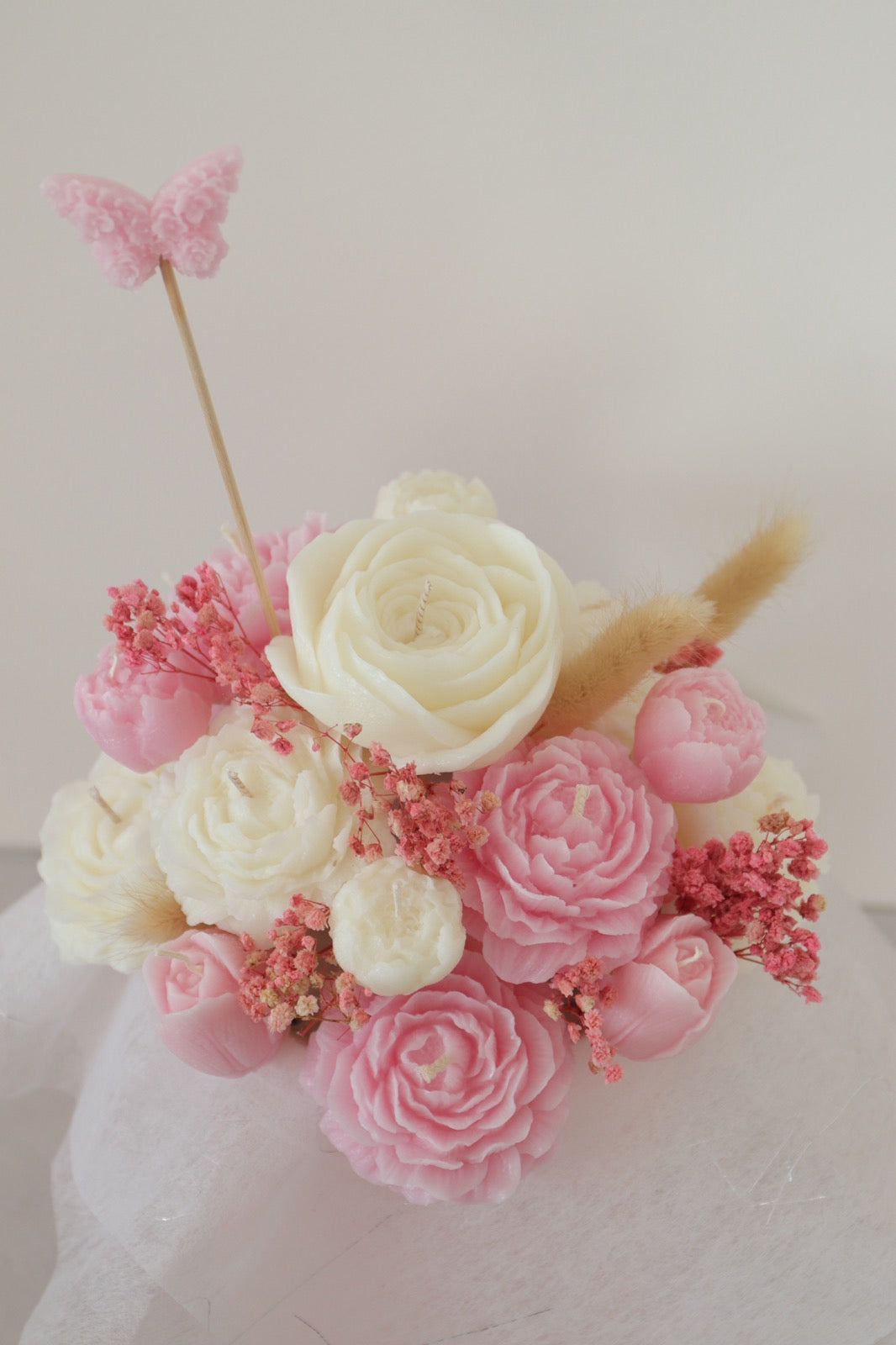 Mixed Flowers Bouquet - Pink and White