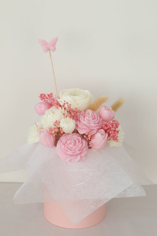Mixed Flowers Bouquet - Pink and White