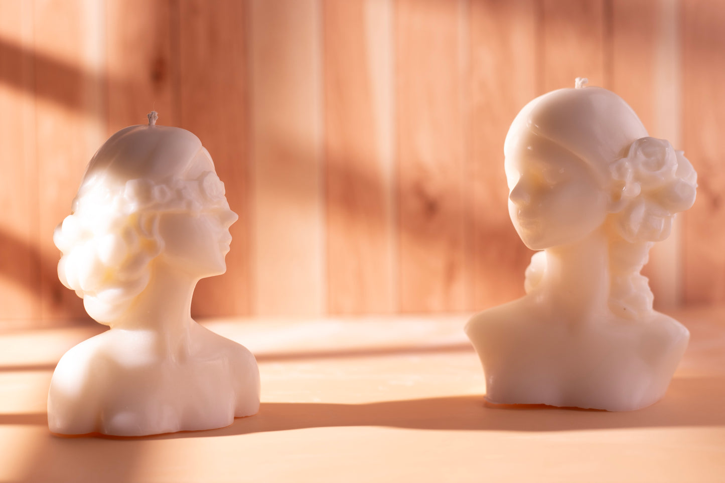 The Muses – Sculpted Candle Duo (Blindfolded & Unveiled)